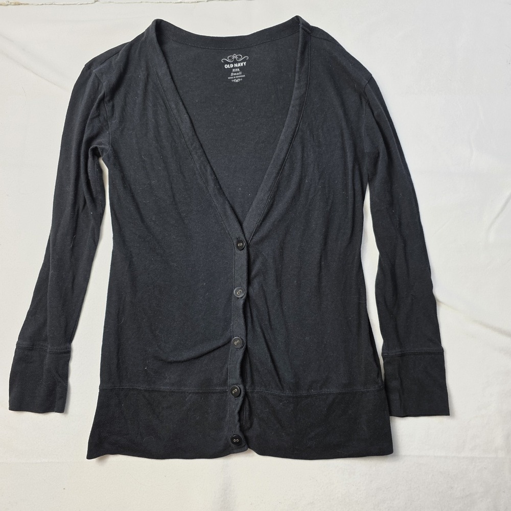 old navy women's cardigan cotton y2k cardigan black small